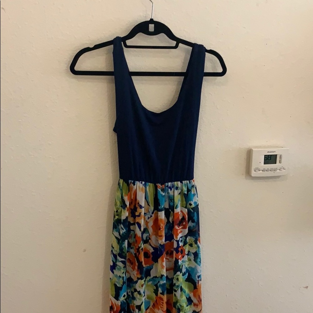 Floor length floral dress